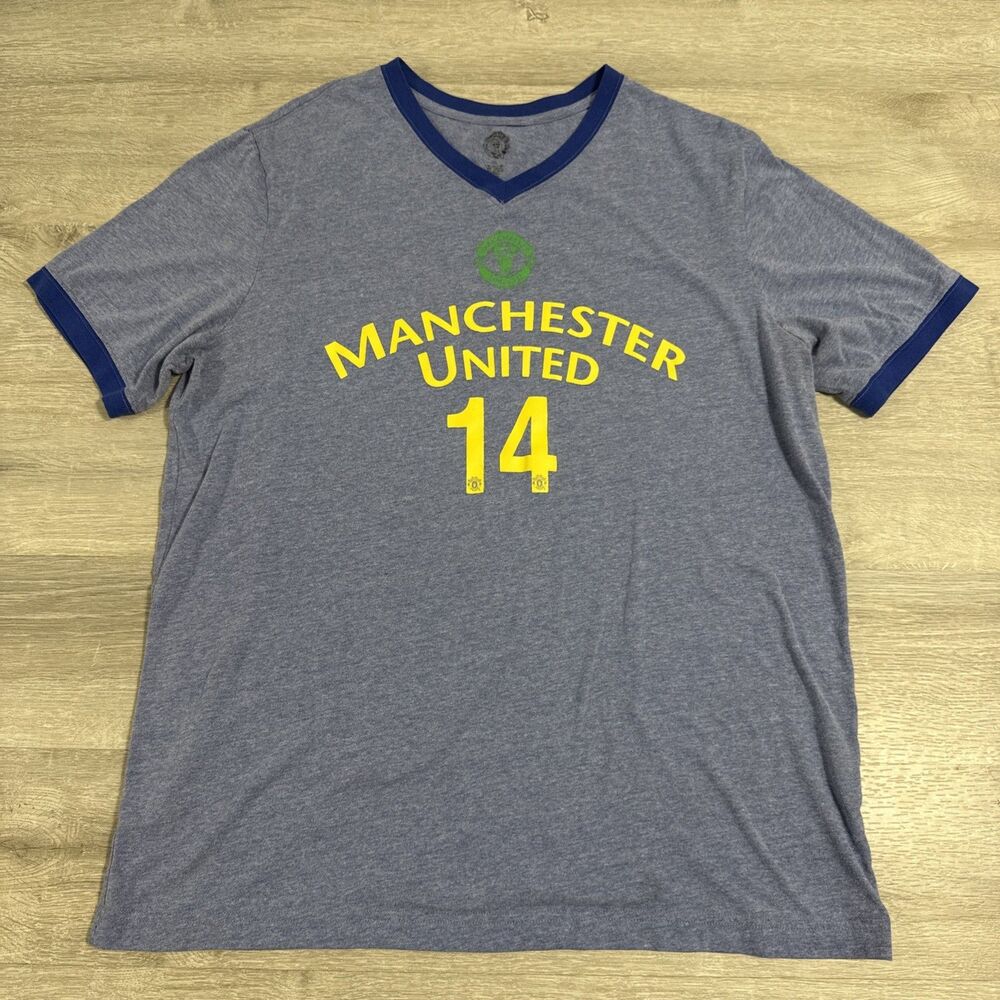 Chicharito Shirt Manchester United Soccer Men's Blue Gray XL Tee